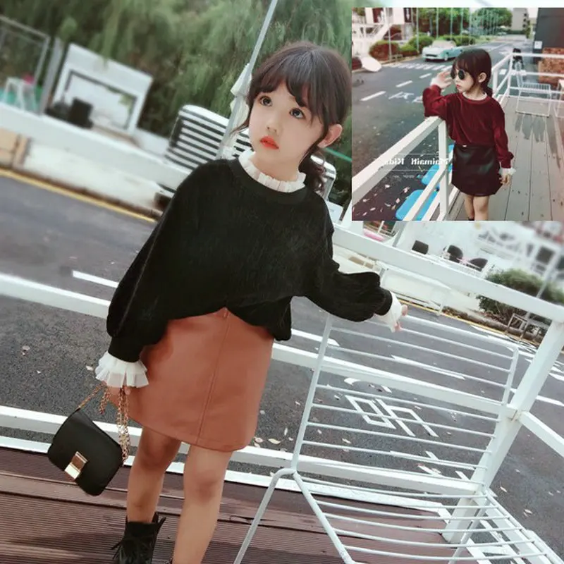 Autumn Style roupa infantil menina 2PCS SETS for Girls Cute School Style children clothing