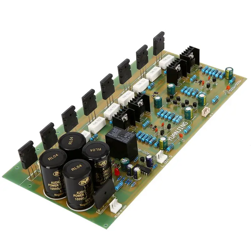 2SA1943/2SC5200 Eight-tube high-power board 400W+400W DIY assembly power amplifier board audio amplifier board