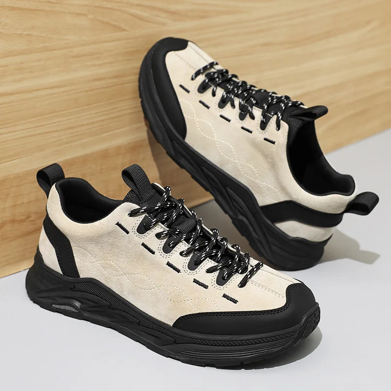 Men's Outdoor Camping Walking Shoe Classic Waterproof Wear-resistant Work Shoes New Style Anti Slip Breathable Lace Up Sneakers