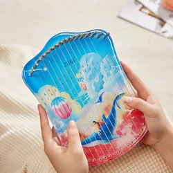 ZANI 17/21/31 Strings Lyre Harp Portable Acrylic Lyre Harp for Children Beginners Accessory Professional Musical Instrument Gift