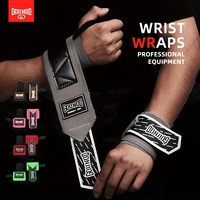 1 Pair Weightlifting Wrist Wraps for Men & Women - Adjustable Support Wraps with Straps, Reinforced Stitching & Non-Slip Grip, M