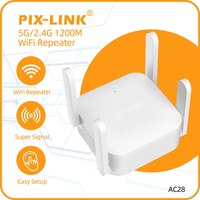 PIX-LINK WiFi Repeater Extender 2.4G 5G Wireless WiFi Booster Amplifier 1200M Dual Band Repeater 5G WiFi Signal Repeater AC28