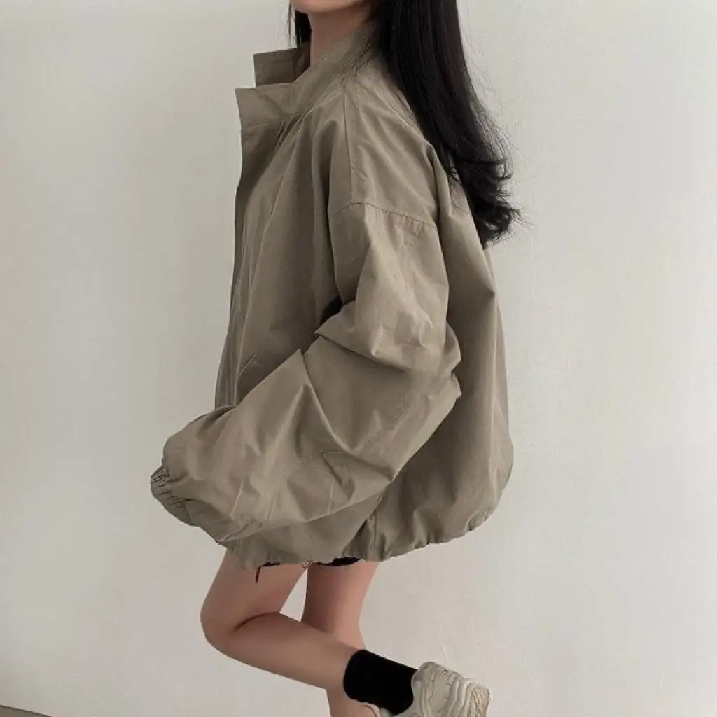 New 2024 Autumn Thin Baseball Jacket Women's Casual Style Loose Fit Student Trendy Knitted Long Pants Sportswear Outerwear