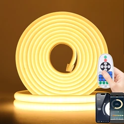 220V Smart COB Strip LED Neon Light 10M 20M 30M 288Leds/m WIFI Bluetooth Dimmable Tape IP67 Waterproof Rope For Room Outdoor