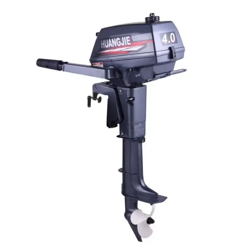 4hp 2-stroke Outboard Boat Motor Engine Inflatable Can Upgradable Electric Start CDI Ignition System Water Cooling System