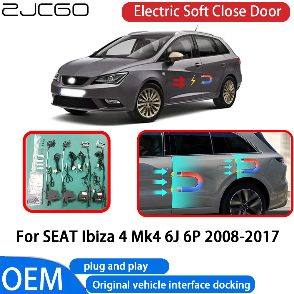 

for SEAT Ibiza 4 Mk4 6J 6P 2008-2017 Car Automatic Electric Soft Close Door Closer System OEM Plug and Play Comfort Closing
