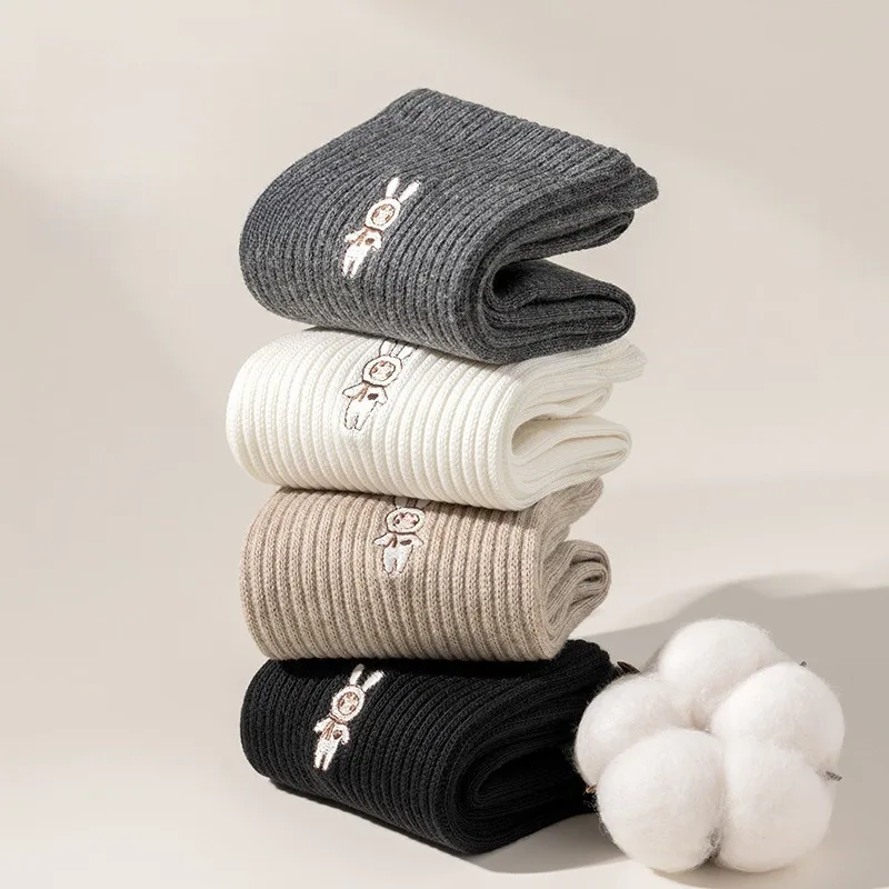8 Pairs Women's Mid-Calf Cotton Socks Cotton Autumn Winter Sports Style School Socks for Girls Warm Socks High Quality Wholesale
