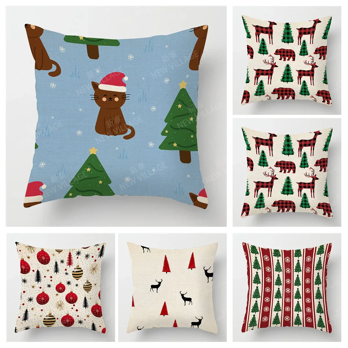 Modern Home Living Room Decor Throw Pillow Covers Cushion sofa 35x35cm 40x40 60x60cm 45x45cm 40*40cm pillowcase Merry Christmas