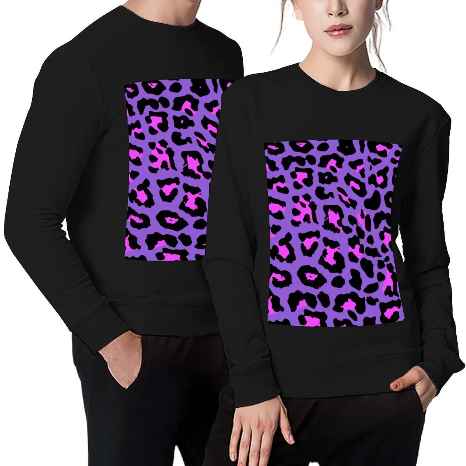 

Purple Cheetah Leopard Animal Print Pink Spots Pattern Pullover men wear male clothes men clothes korean style clothes pullover