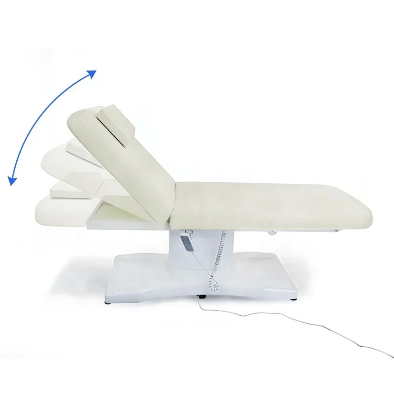 Lits de massage doux à colonne unique, siège de salon de beauté qualifiée ale, chaise de réglage d'angle, lit de massage électrique