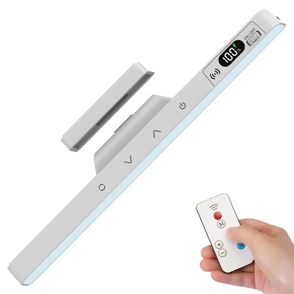 

Eye Protection LED Touch Table Lamp Digital Display 5 Color Magnetic Desk Lamp with Remote Control Punch Free LED Reading Light