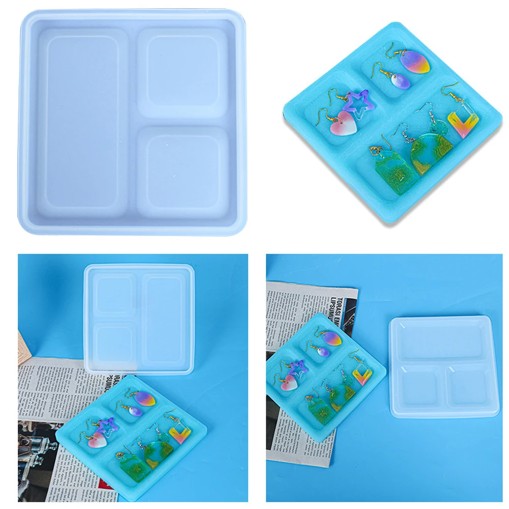 

Tray Concrete Molds Storage Tray Epoxy Resin Mold DIY Jewelry Display Tray Making Square Shaped Tray Mold Craft Home Decoration