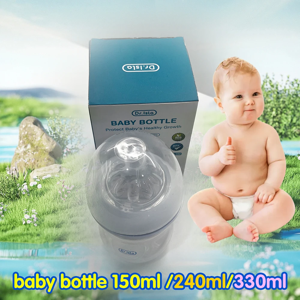 Portable Baby Bottle 240ml/330ml BPA Free Baby Bottle Newborn Bottle P.P Feeding Bottle Baby Drop-resistant Bottles With Handle