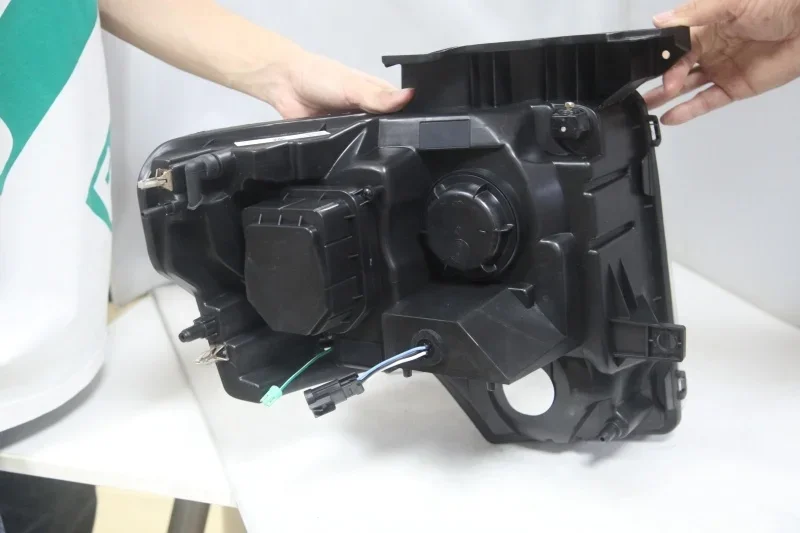 AIROW LED Strip Head Lamp 2009-2014 Year Black Housing LF for FORD F150 Raptor