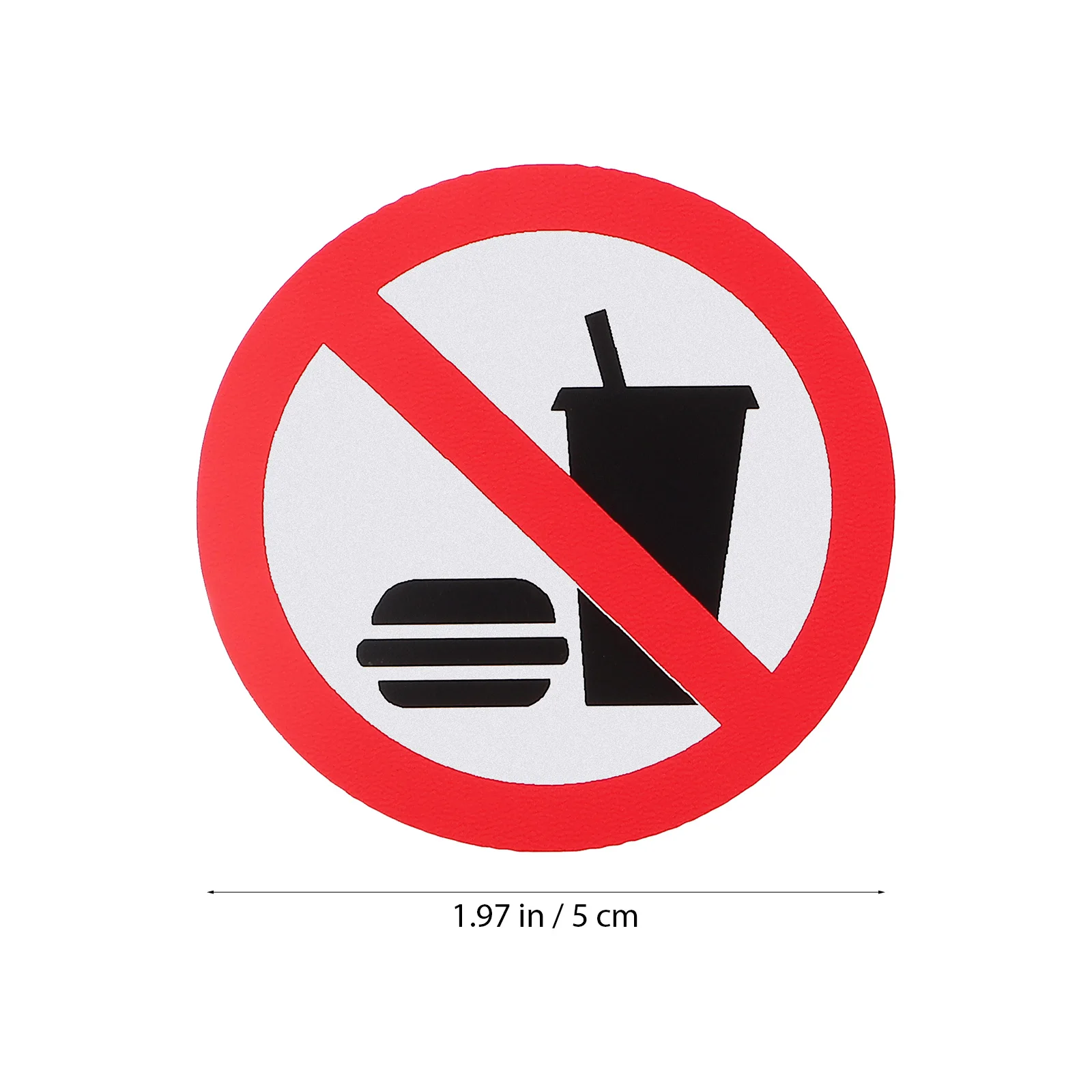 4 Pcs No Eating Drinking Stickers PVC Indoor Store Signs Warning Labels Door Poster Traffic Safety