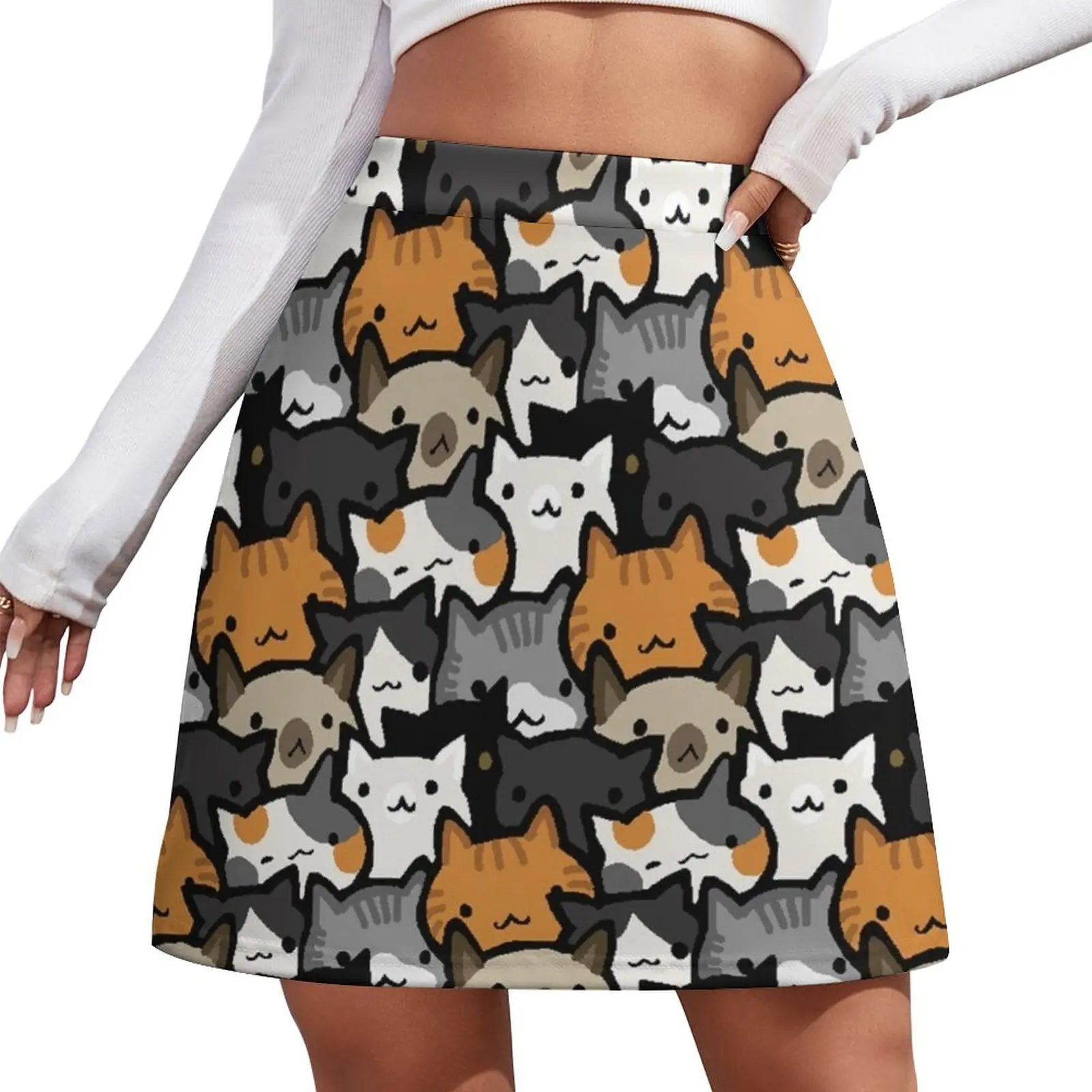 

Cat Crowd Mini Skirt extreme mini dress short skirt midi skirt for women