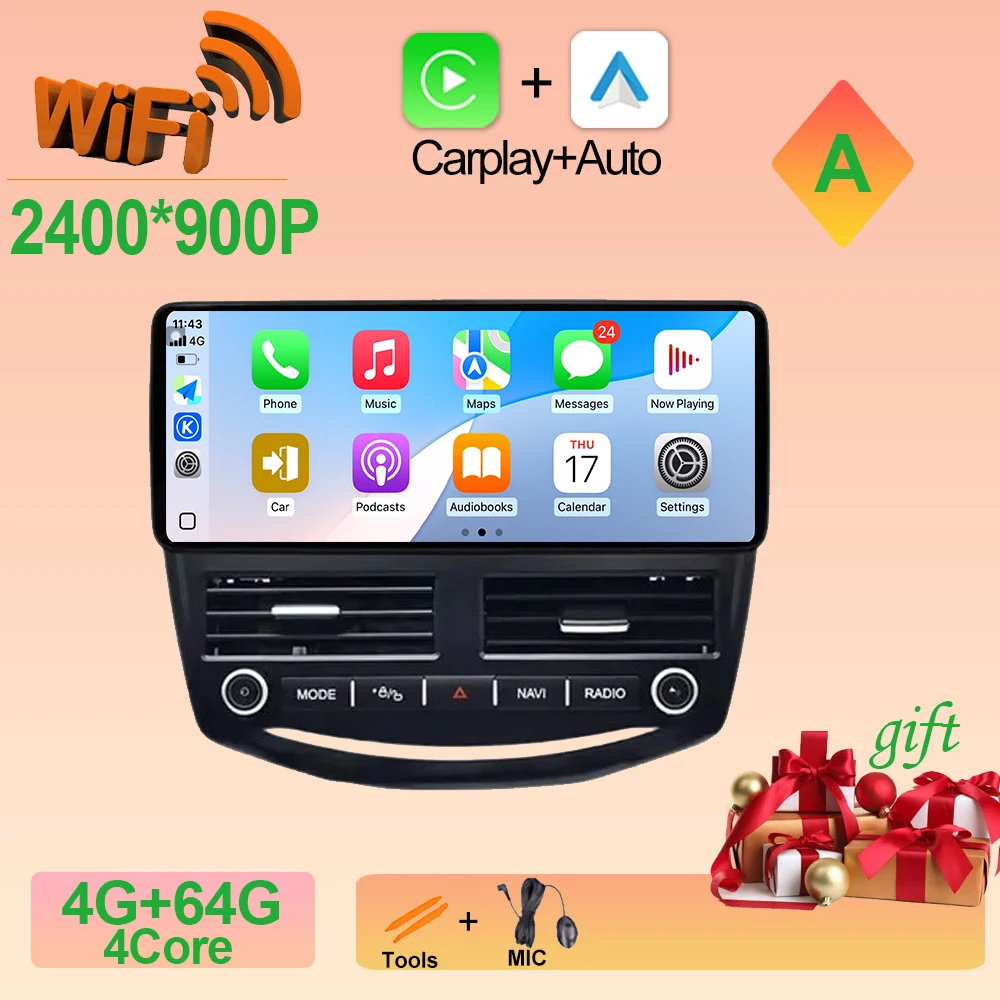 2400*900P Voor Ford Focus 3 2012-2018 GPS Navigatie DSP Android 15 Draadloze CarPlay Autoradio multimedia 4G + WIFI Gereedschap Auto
