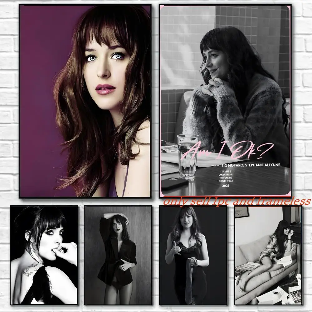 Beautiful Woman Actor D-Dakota Johnson Poster Premium PP Wall Decal - Peel & Stick, HD Print, Waterproof Home Decor