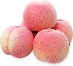 5Pcs Artificial Juicy Peaches Simulation Fake Fruits Peaches with Leaf Photo Props Home Decoration