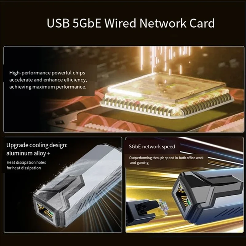 

【Superdeals】5Gbps USB To Ethernet Adapter Gigabit RJ45 Network Card RTL8175 For NAS Win11 PC Gaming B