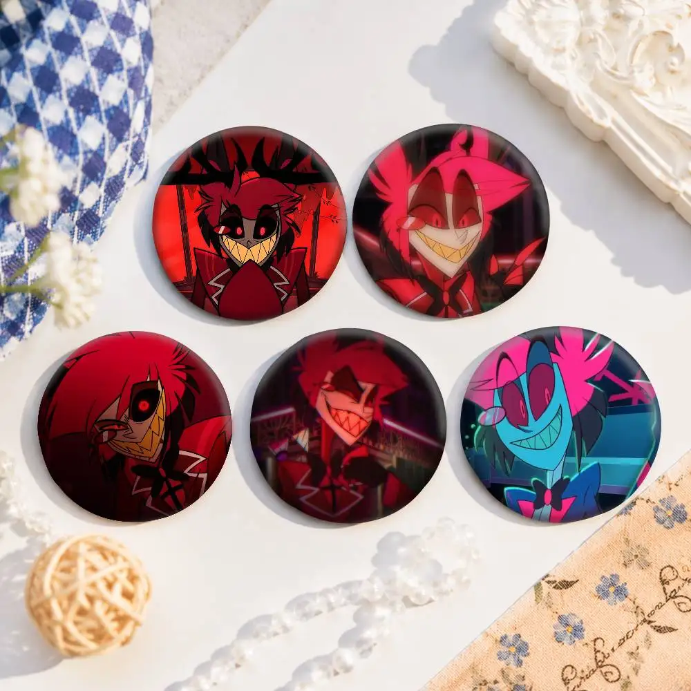 A-A-Alastor-R Badges Button Round Creative Pin Brooch Badge Bag Decor Accessories Fans Collect Friends Gifts