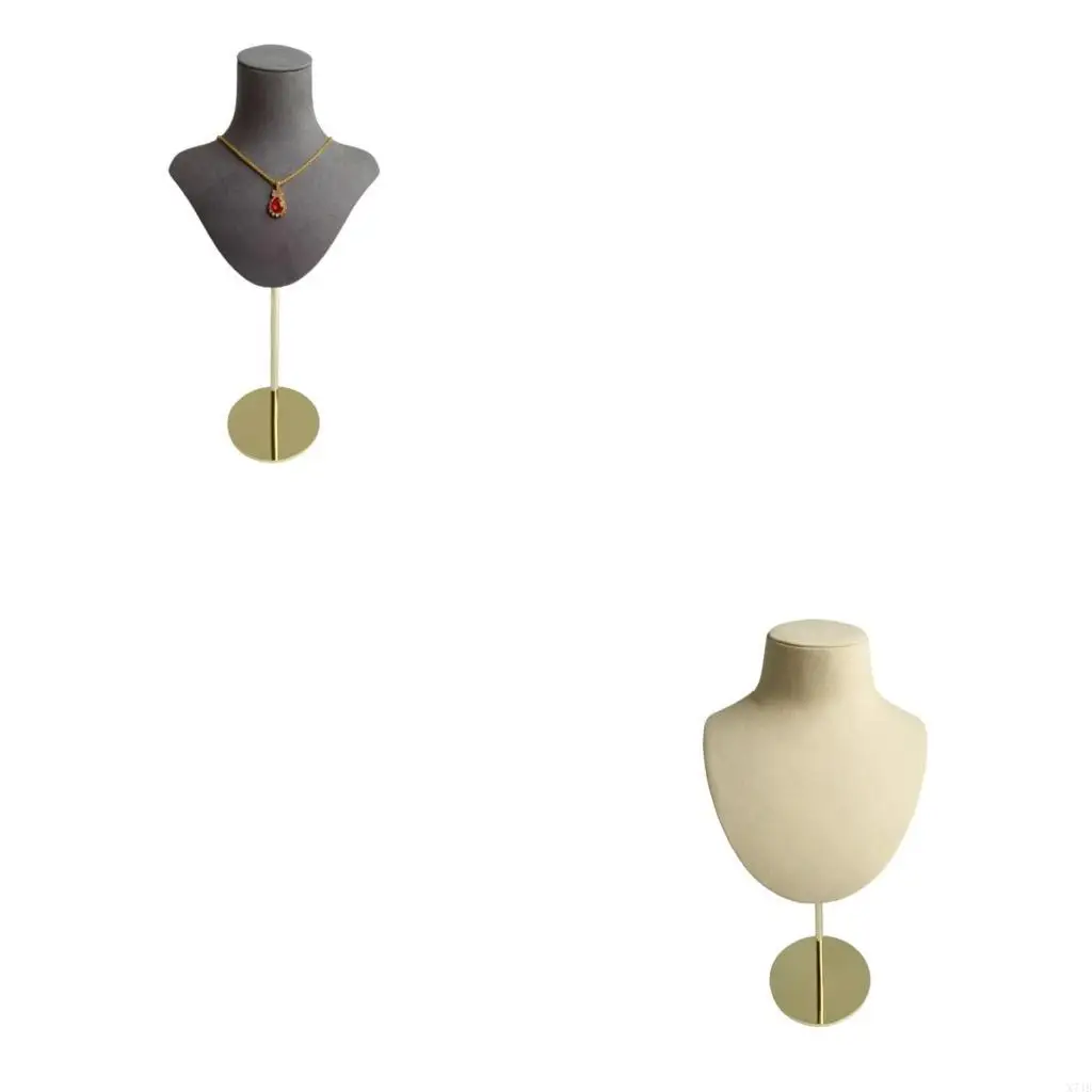 

Mannequin Necklace Holder Stand Portrait Model Jewelry Display Rack for Women Girls Window Showcase Props