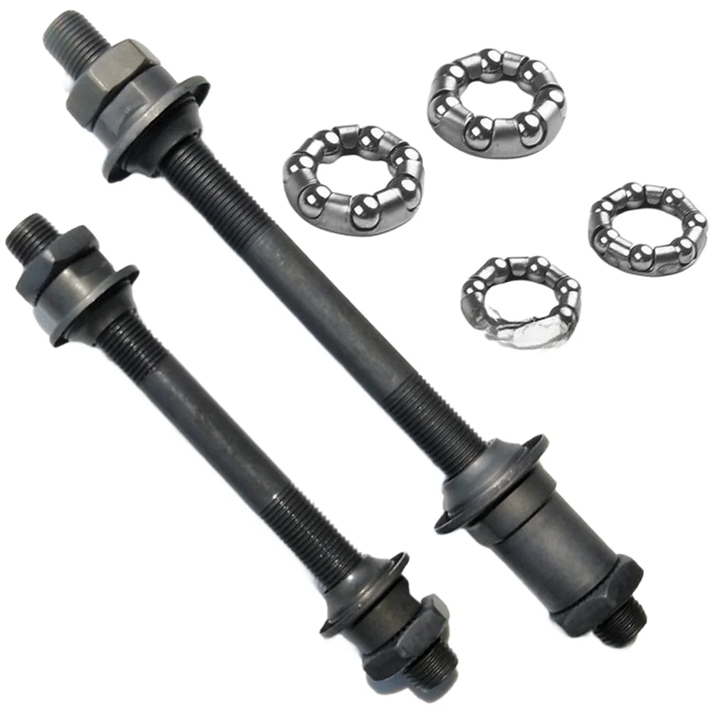 Steel Hollow Axle Set for For mountain Bike Front 108mm Rear 150mm with Precision Ball Bearings and Gray Finish