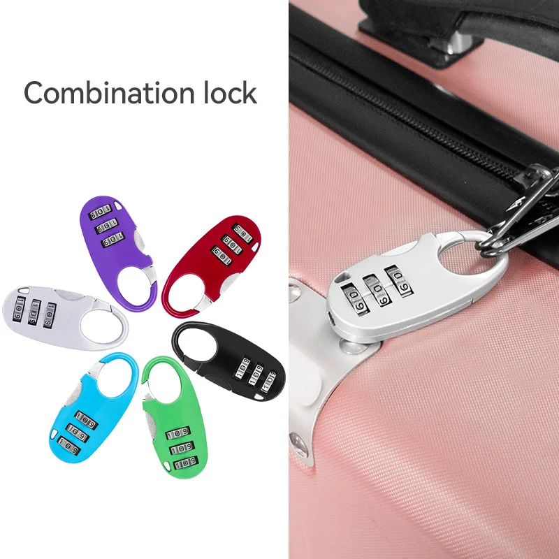 

3-digit Combination Lock Dormitory Cabinet Mini Lock Travel Backpack Zipper Suitcase Padlock Zinc Alloy Combination Lock Securit