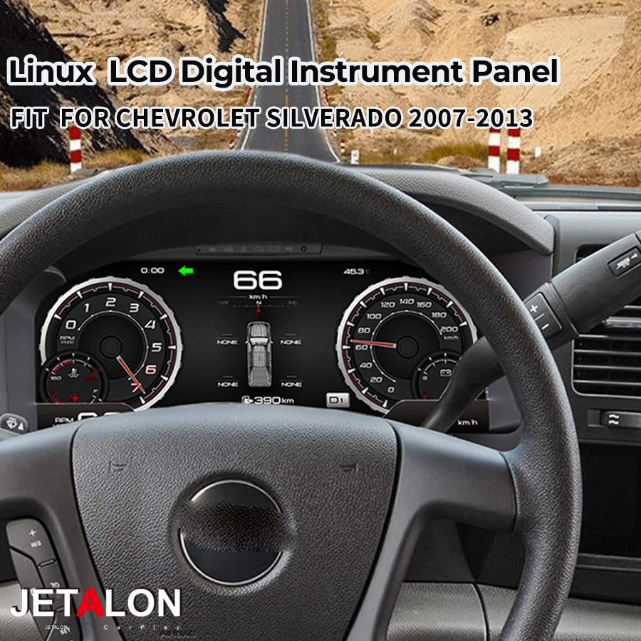 

15,1-дюймовый автомобильный цифровой приборный кластер для Chevrolet Silverado Suburban Tahoe 2007-2013, спидометр, панель приборной панели LINUX