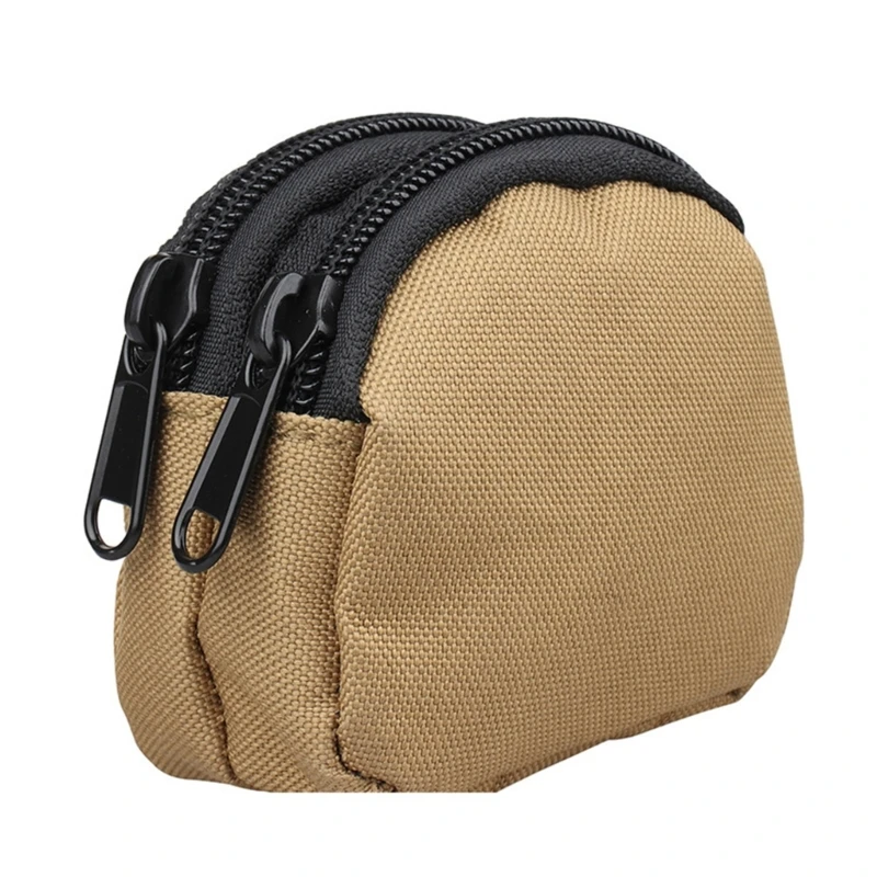Nylon Doppel-reißverschluss Tasche Geldbörse Männer Taktische Molle Tasche Leichte Outdoor Kleine Karte Halter Schlüssel Lagerung Gürtel Taille Tasche – Detail 5