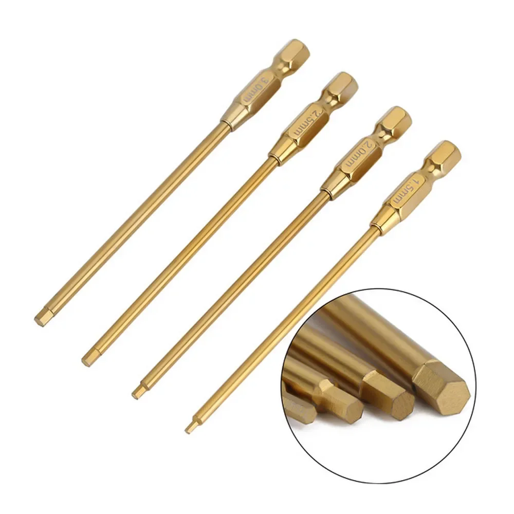 Professional RC Hex Screwdriver Bit Set 1.5-3.0mm for Model Car - Metal Anti-Slip Electric Tool Accessories for Maintenance