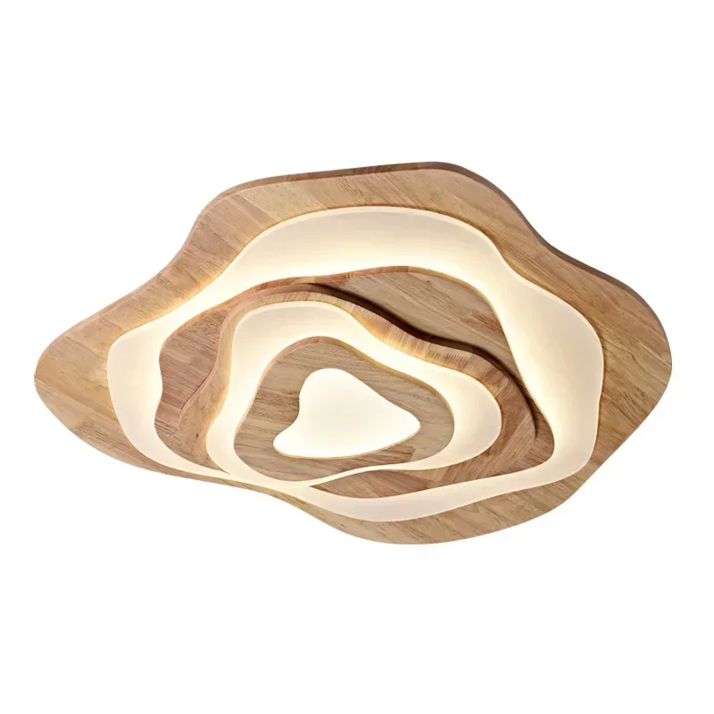 Chinese Zen Wood Ceiling Lamp - Creative Cloud Acrylic LED Light, Suitable for Hotel, Restaurant & Bedroom