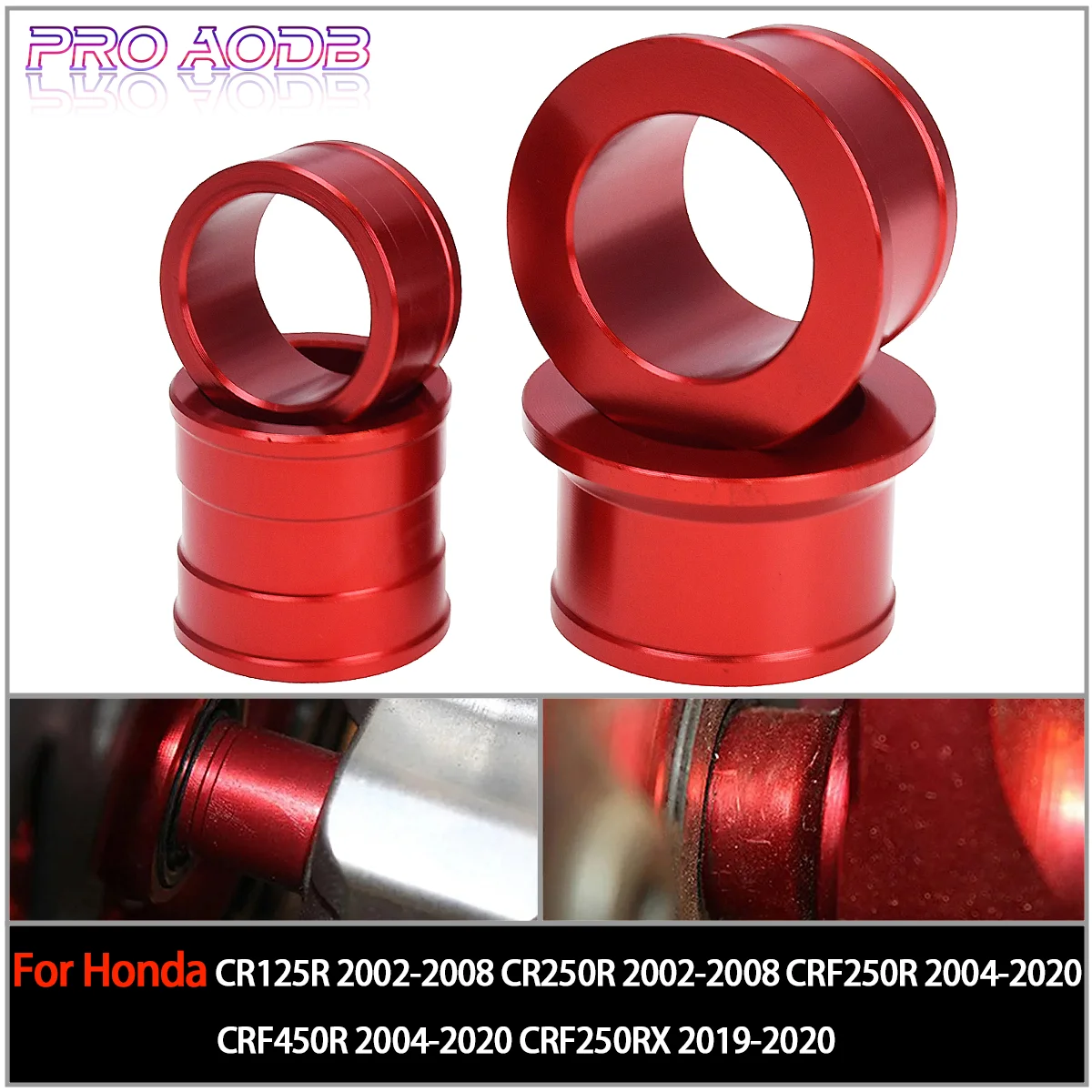 

Motorcycle CNC Aluminum Front Rear Wheel Hub Spacer For HONDA CR125 CR250R CRF250R CRF250X CRF450R CRF450X 2004-2019 2020 2021