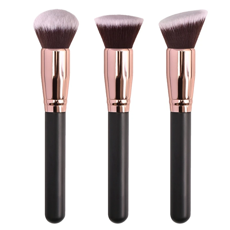 Promozione! 3 pezzi pennelli per trucco fondotinta in polvere sciolta correttore Blending Blush Brush strumento cosmetico professionale per il trucco di bellezza