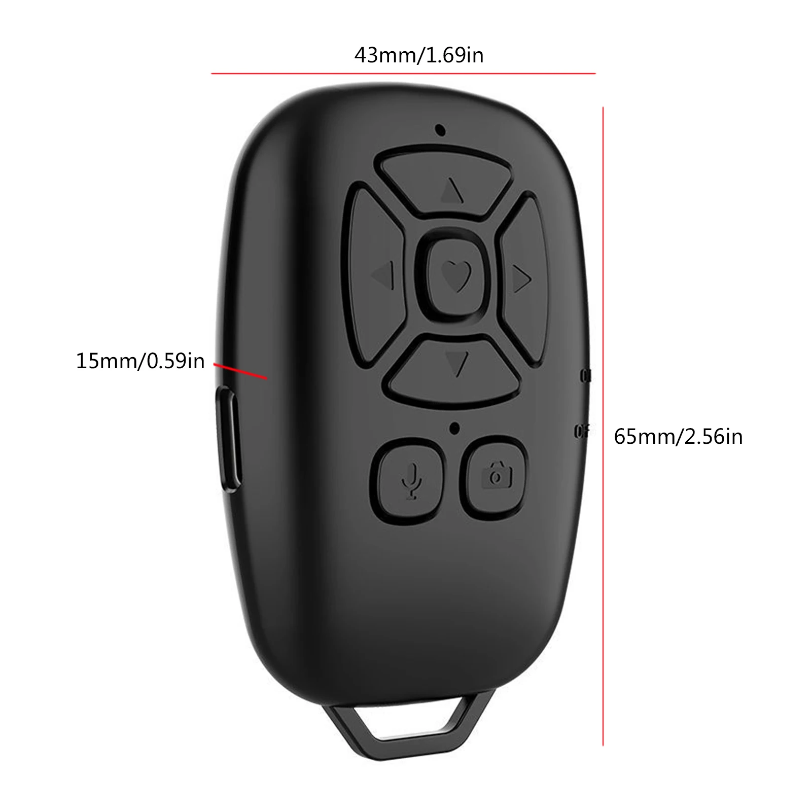 Wireless Remote For Phone Camera Bluetooths Mobile Phone Remote Button Clicker Page Turner Rechargeable Remote For Android IOS