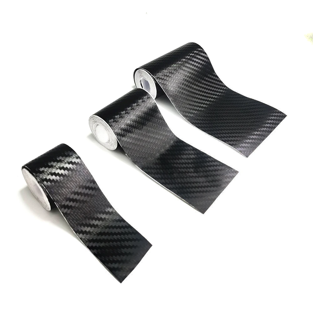 3D Carbon Carbon Faser Auto Aufkleber DIY Paste Streifen Rollen Verschiedenen Größen Auto Anti Scratch Protector Band Wasserdichte Film