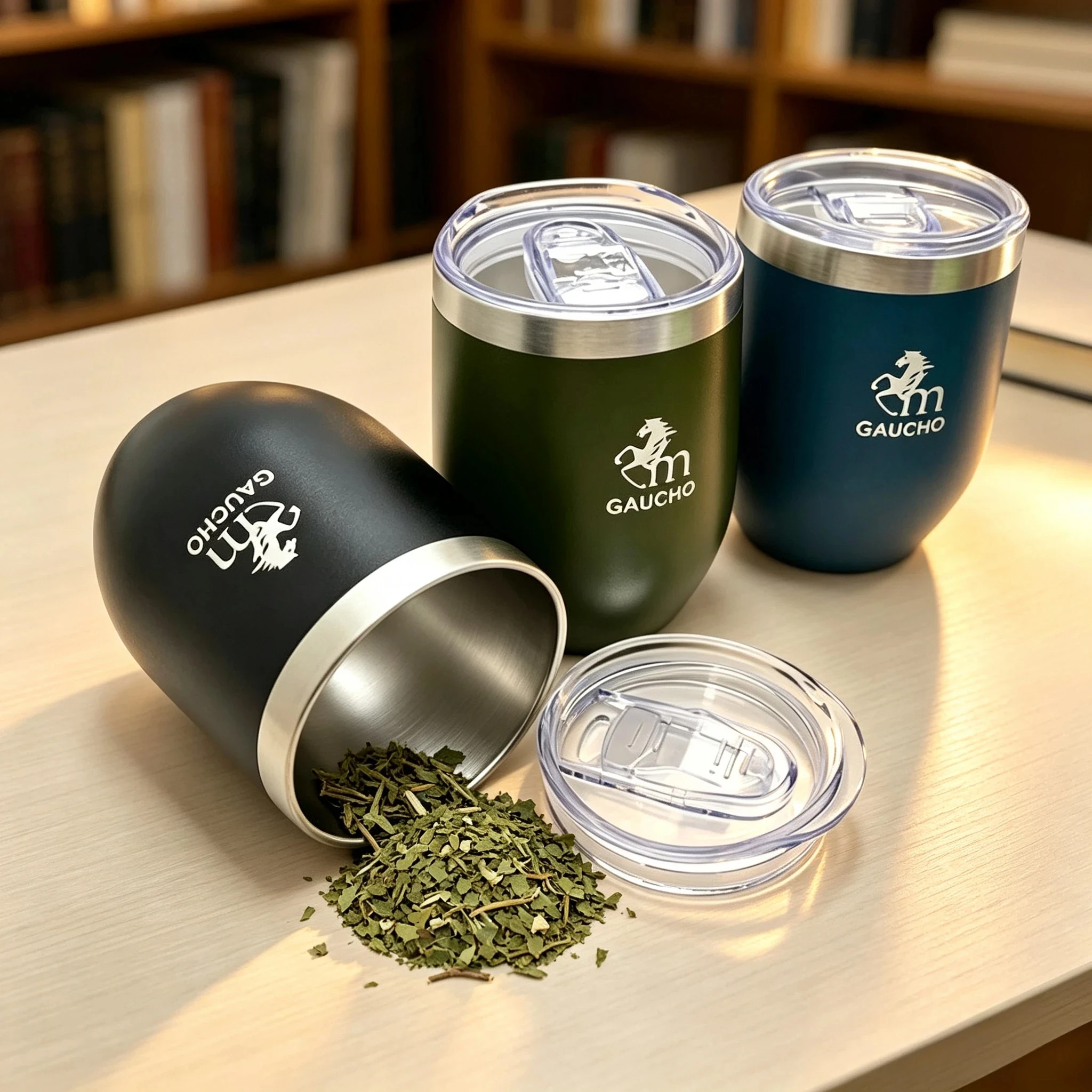 Gaucho Yerba Mate Set 350ml Calabash Gourd Beker Dubbelwandig Roestvrij Staal Met Lekbestendig Deksel Bombilla 16,5cm Afneembaar Filter Reinigingsborstel Voor Reizen – Detail 4