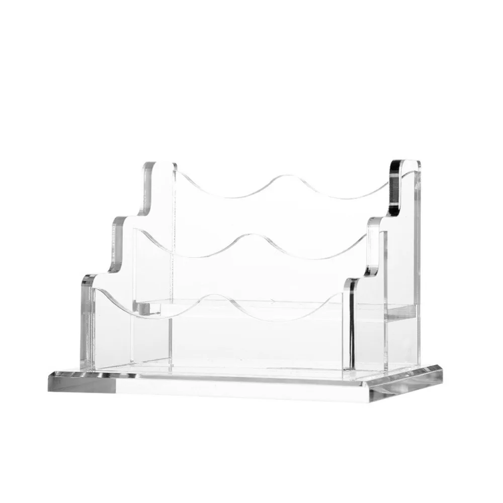 

Transparent Acrylic Business Card Holder Acrylic Thickened Name Card Display Stand Elegant High-capacity Organizer Storage Rack