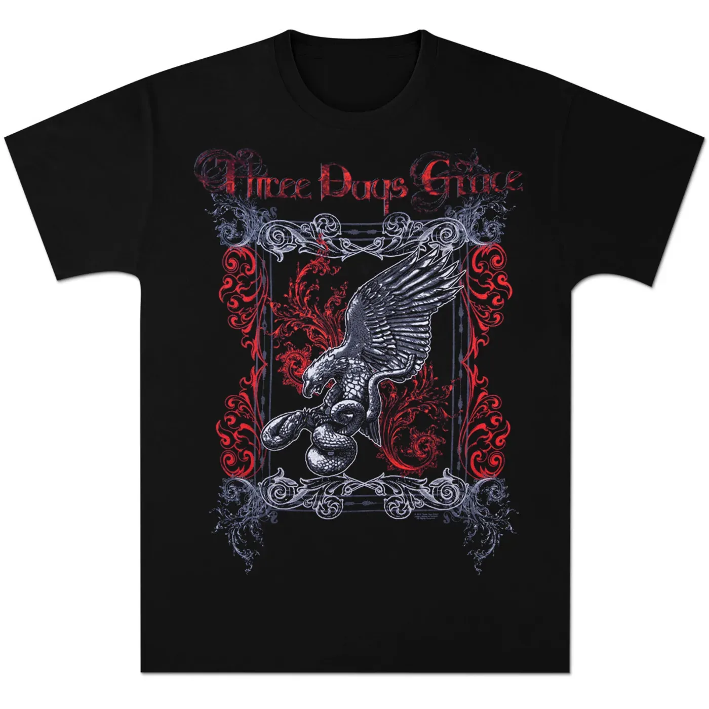 Three Days Grace Snake Bird Flourish T-Shirt S-5XL EN510