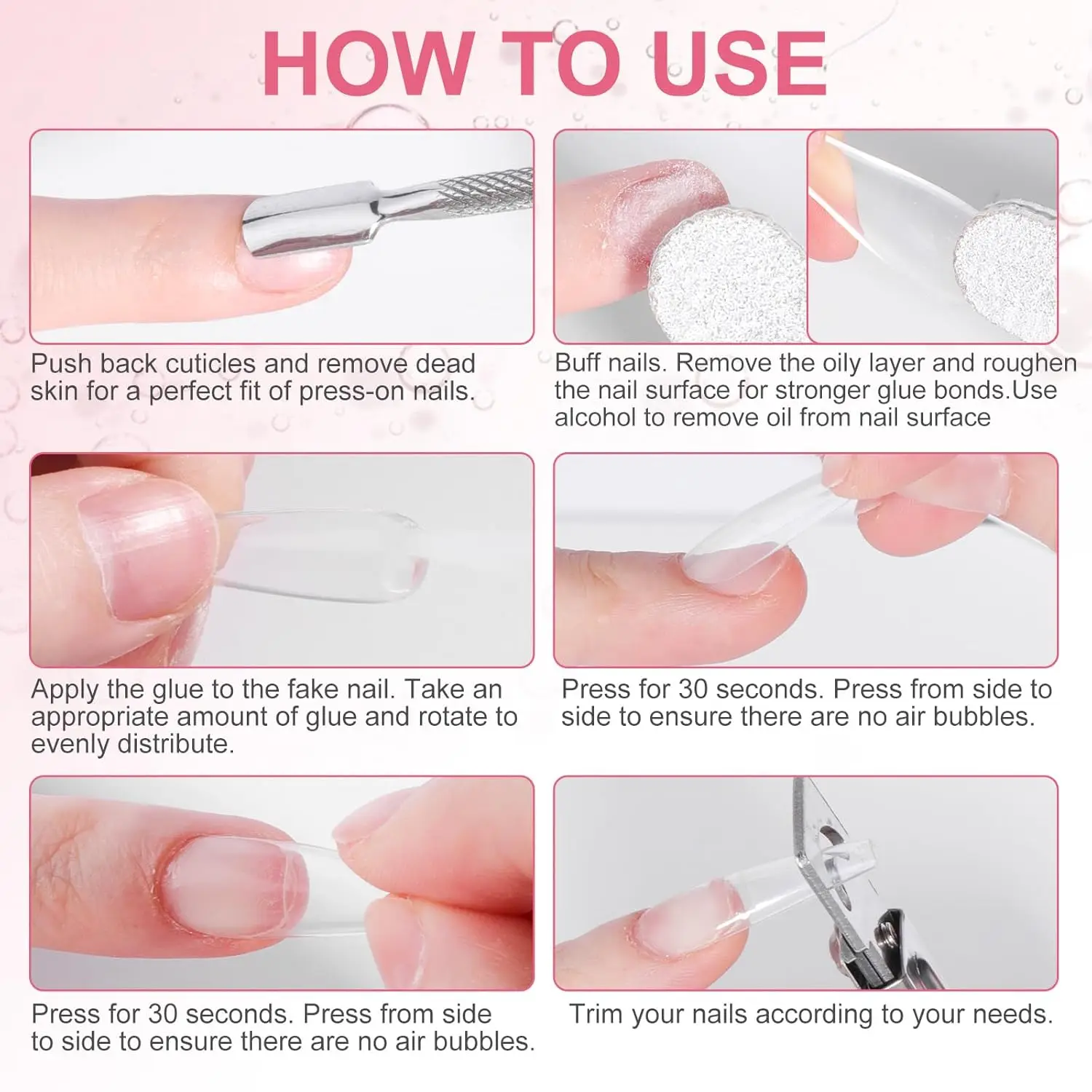 Półstały klej do paznokci, 10 sztuk po 45g, mocny klej do paznokci doczepianych, nie wymaga lampy UV, długotrwały żel do akrylu i sztucznych paznokci.