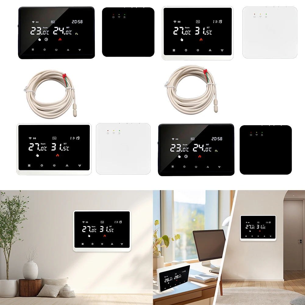 Wi-Fi Smart Thermostat Programmable Thermostat W/ RF Receiver Voice APP Control HVAC Systems Accessories