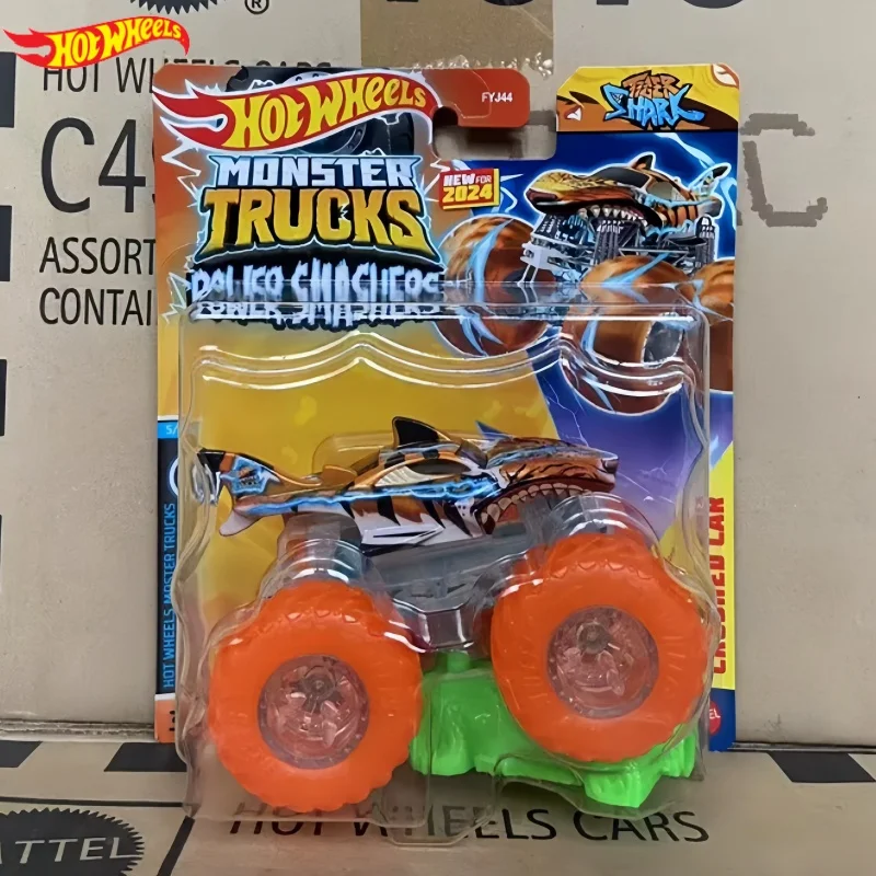 New Genuine Hot Wheels 1 64 Tiger Shark Monster Trucks Diecast Alloy Car Model Fyj44 Htm68 Collectible Vehicle Toy For Hobbyist