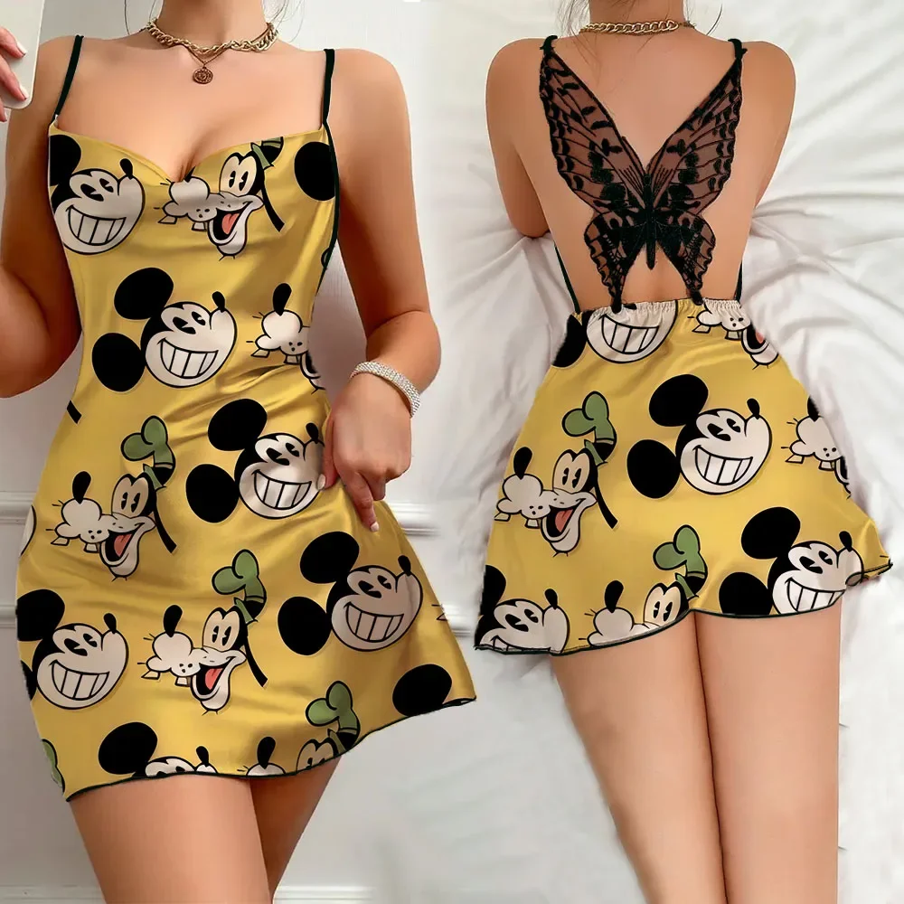 2024 Cartoon Sleepwear for Women Sexy Sleeveless Female Pajamas Summer Fashion Home Dresses New Women's Slip Dress Free Delivery