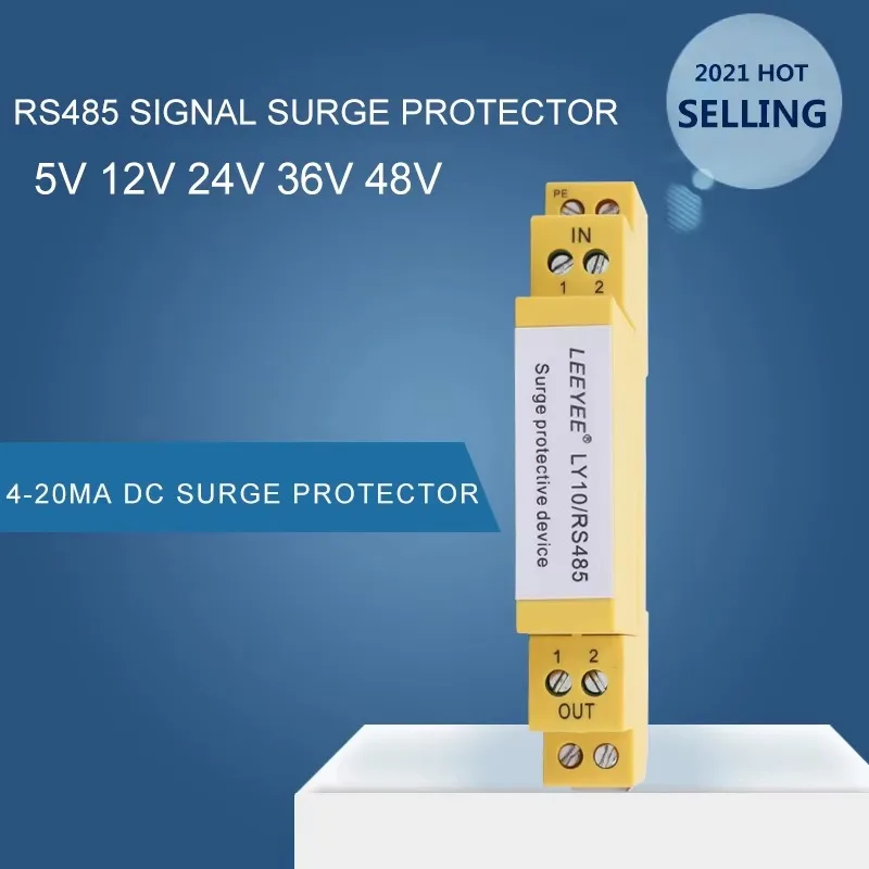 Factory Supply 4~20mA DC 5V 12V 24V RS485 Analog Signal Protector Surge Protective Device SPD