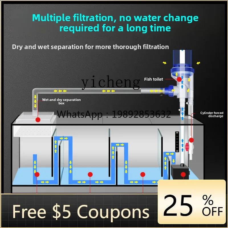 

A1 partition cabinet living room household floor entrance medium and light luxury screen gold fish tank free of water change