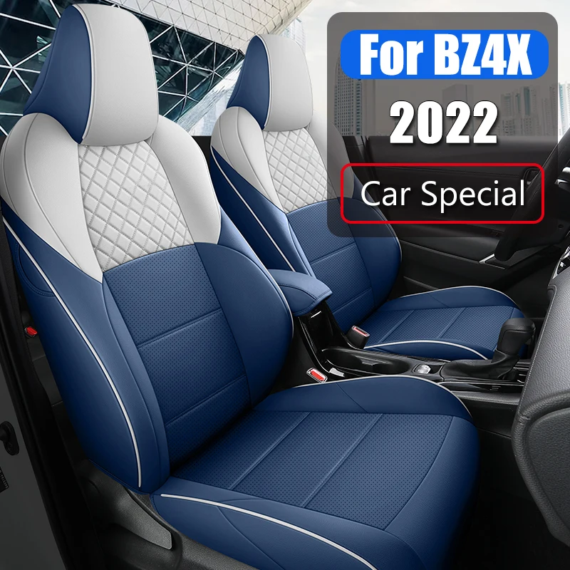 

Премиальные чехлы для сидений Toyota BZ4X 2022 JOY PRO, кожаные аксессуары, подушки для сидений, дышащие, защитные от загрязнений
