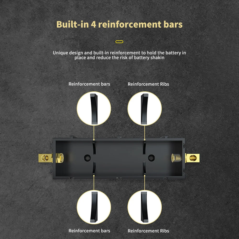 Splicable Battery Slot 21700 18650 Battery Case solder-free Lithium Battery Box Holder Electronic High-current Copper Pillar