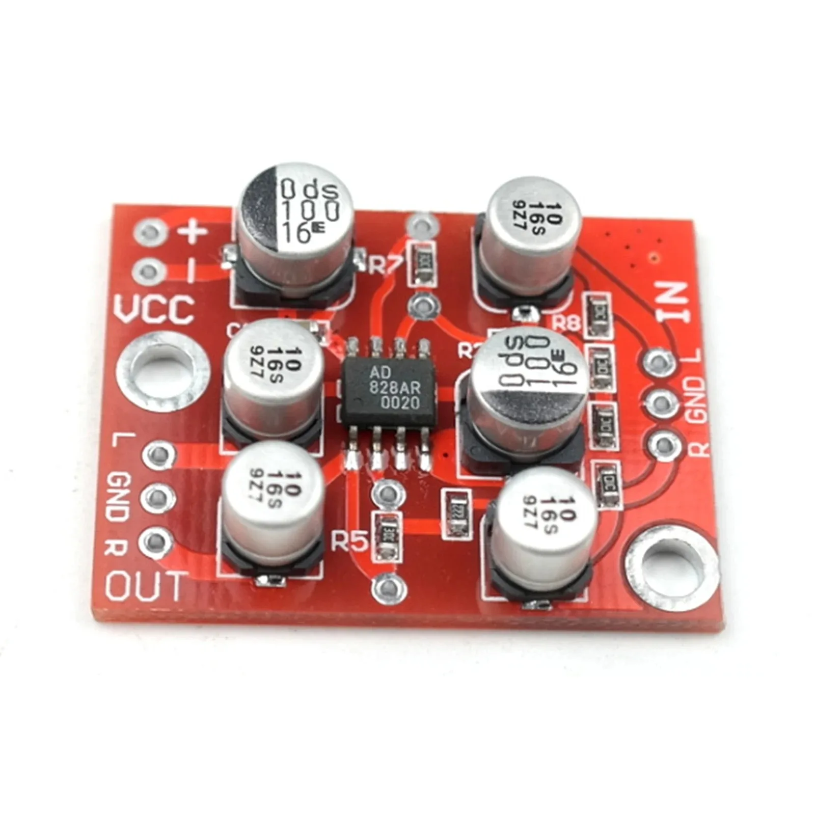 DC 5V-15V AD828 Stereo Preamp Power Amplifier Board Preamplifier Module