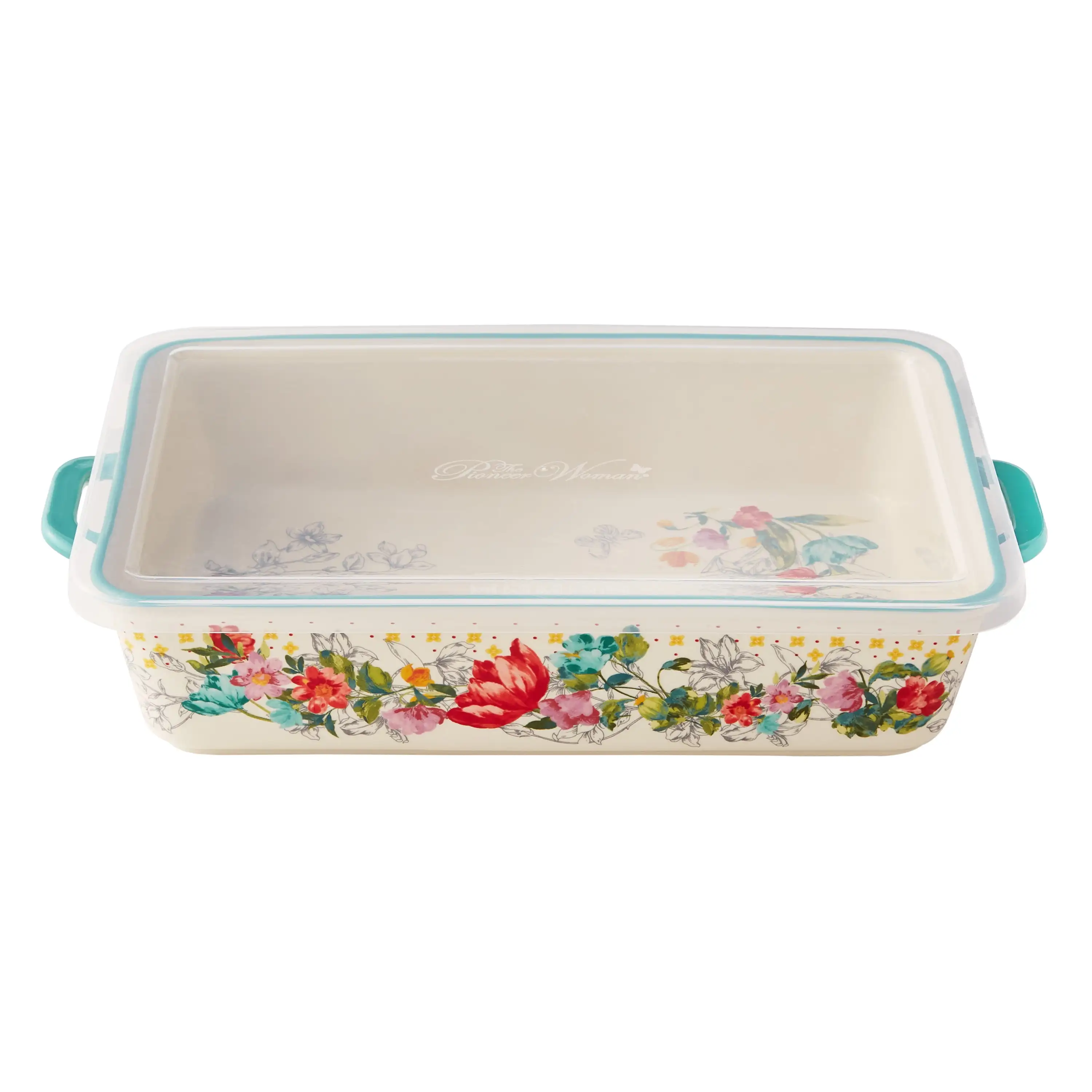 

Ceramic 9x13 Baker with Lid, Blooming Bouquet