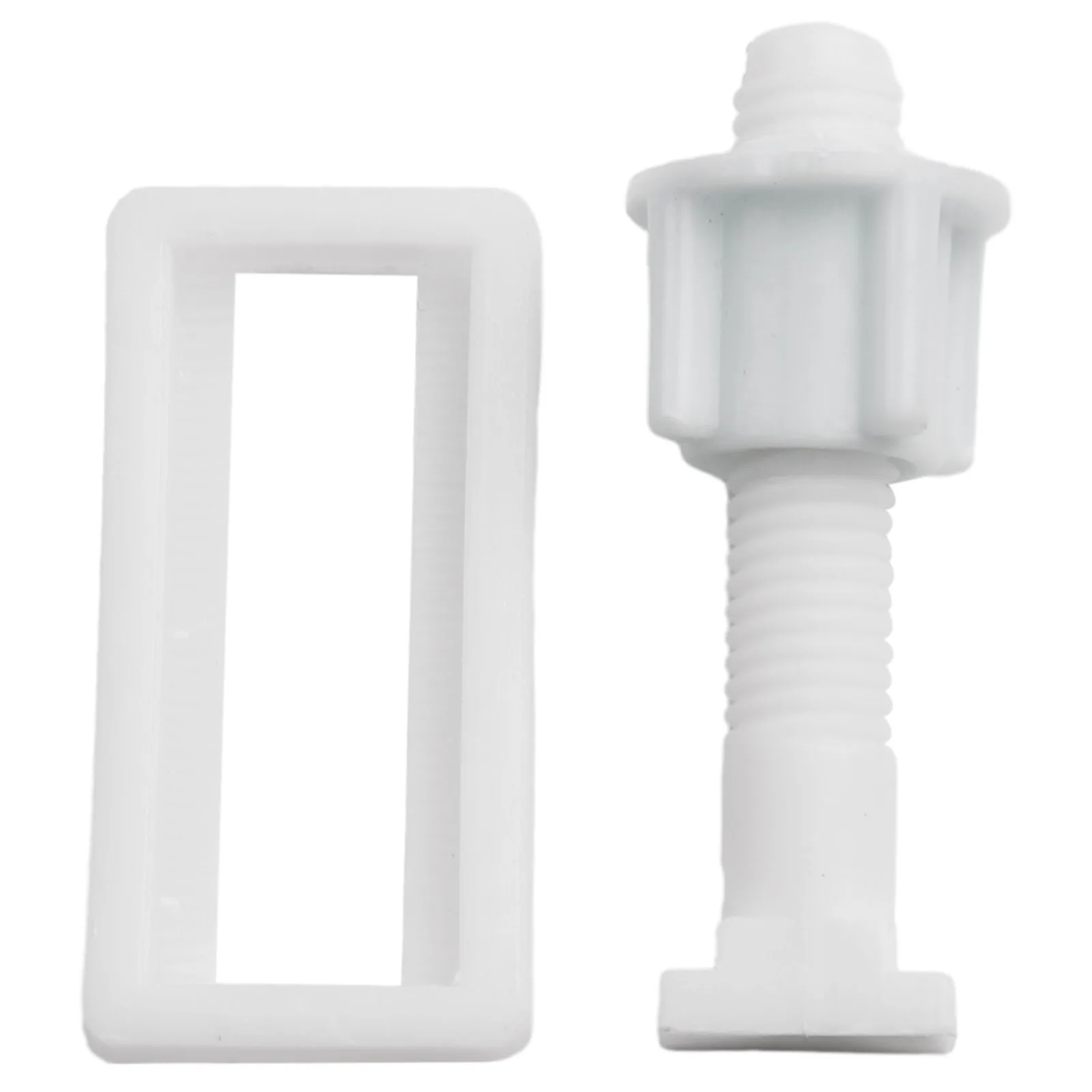 Bathroom Toilet Hinge Screws Plastic Bolts Replacement Tools White 2*Sliding Plates 2*Washers High Quality Plastic